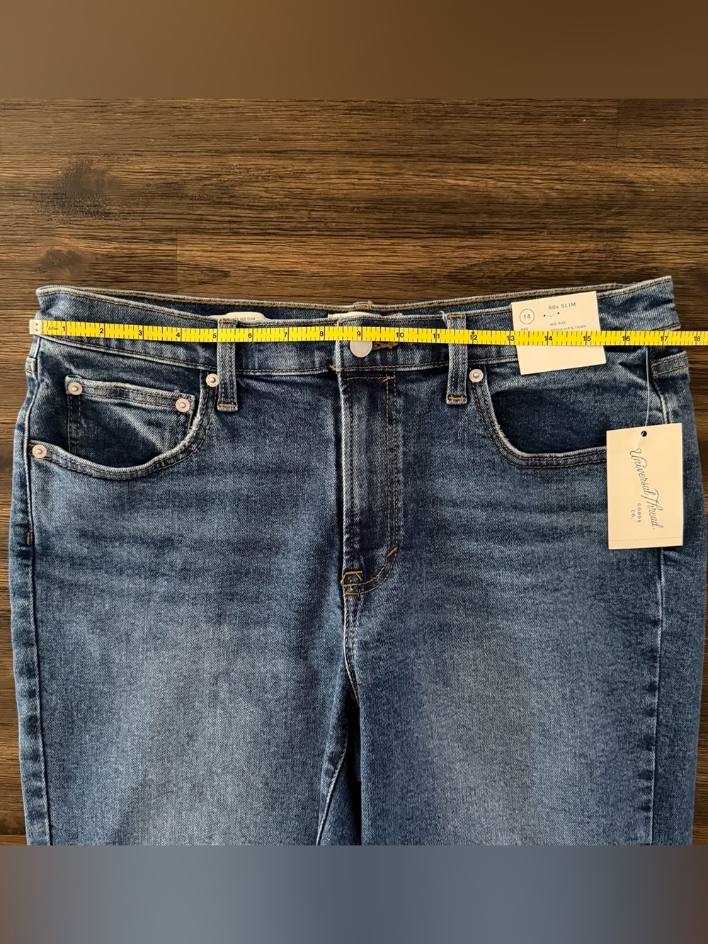 Universal Thread Women’s 80s Slim Mid-Rise Ankle Length Jeans Dark Wash 14R NWT - Picture 5 of 10